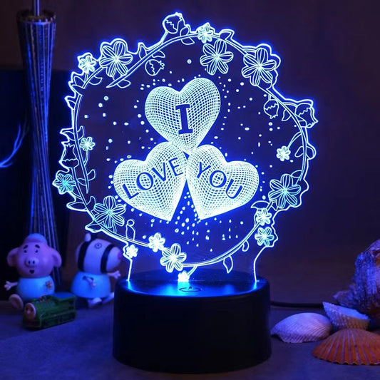 Creative 3D Couple Bedroom Ambient Night Light