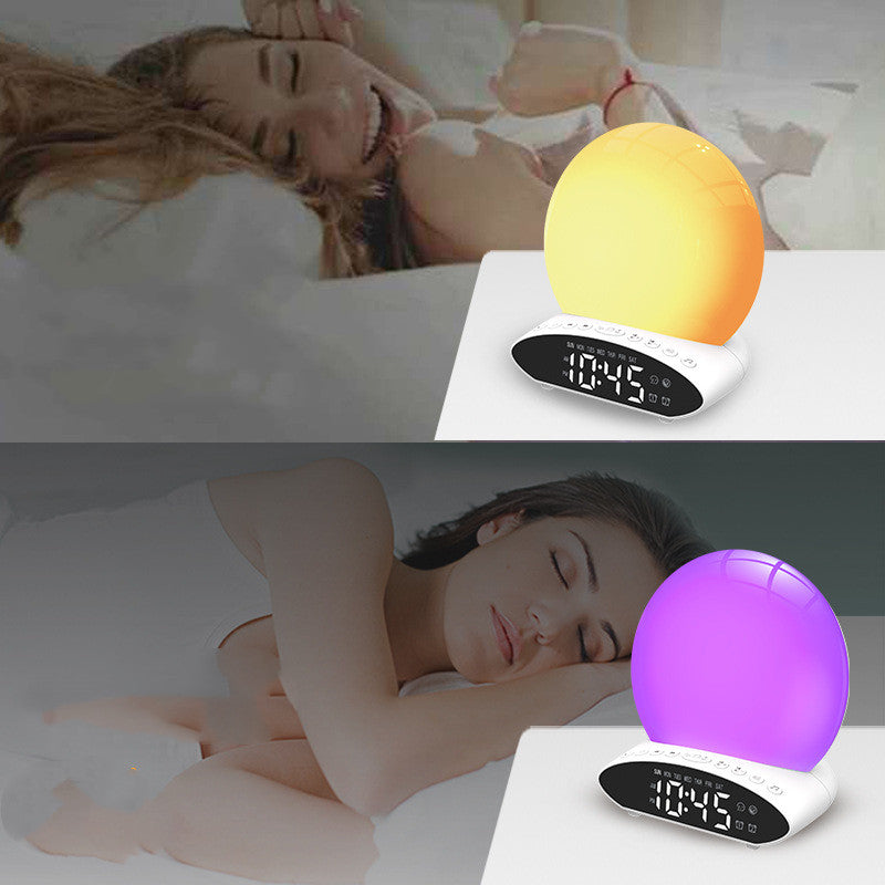 Wake-up Light Can Simulate Sunrise Sunset Time Projection Night Light Music Alarm Clock