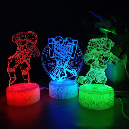 Usb Plug-in Remote Control 3D Ambient Night Light