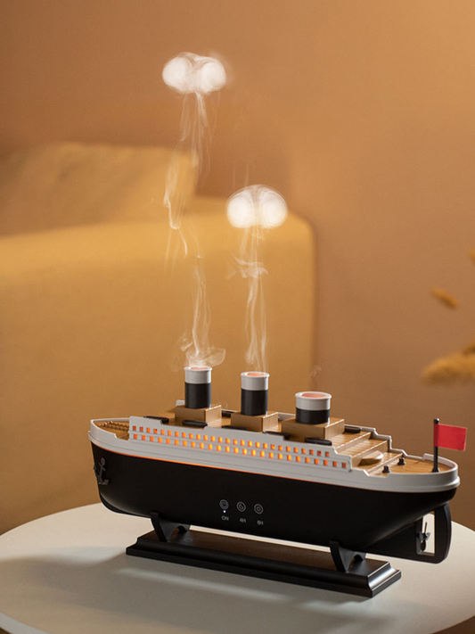 Creative Retro Steamboat Aroma Diffuser & Humidifier – Sail into Relaxation with Jellyfish Mist Magic